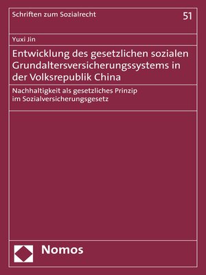 cover image of Entwicklung des gesetzlichen sozialen Grundaltersversicherungssystems in der Volksrepublik China